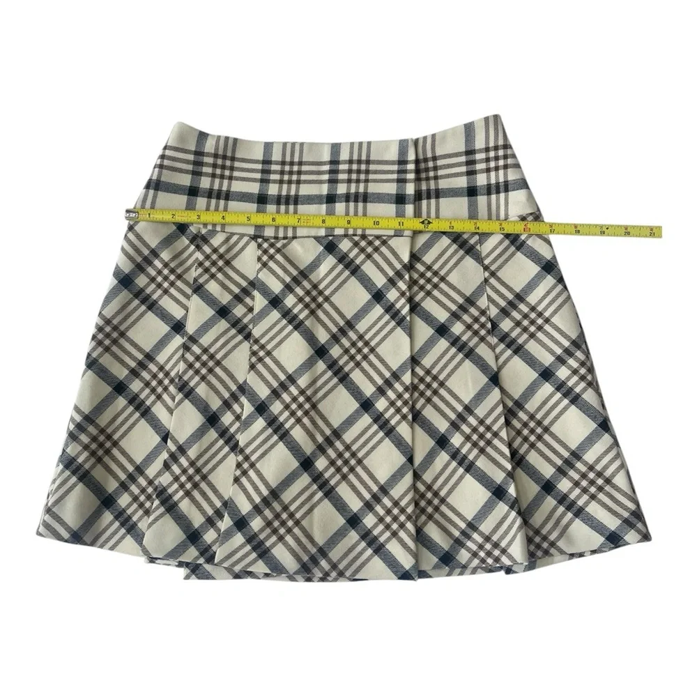 The Limited Black and White Cream Mini A-Line Pleated Skirt Size 2 - Picture 12 of 15